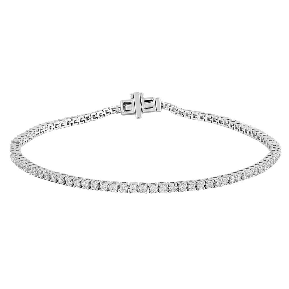 Bracelet with 1.46ct Diamonds in 9K White Gold 18.5cm | Ringwood Jewellers