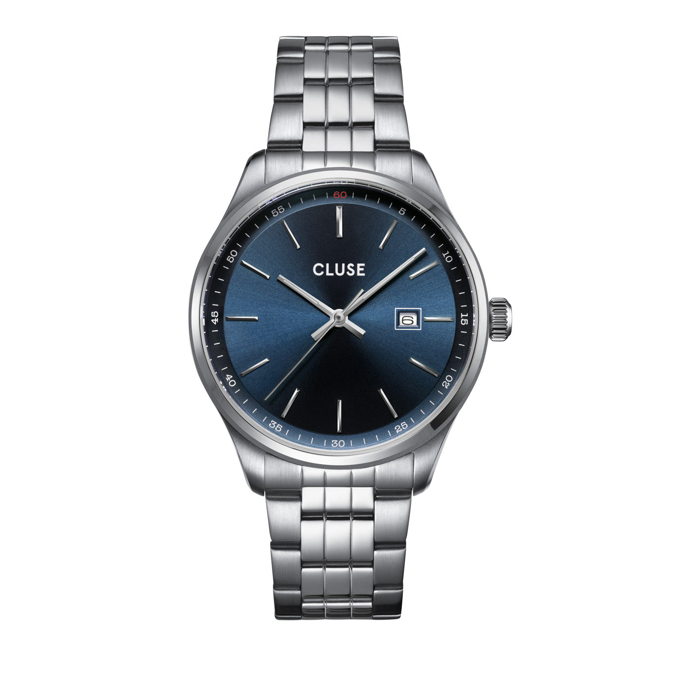 CLUSE Antheor Blue / Silver Steel Link Watch